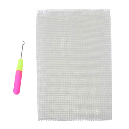Neefoir Blank Rug Hooking Mesh Canvas Latch Hook Rug Making Carpet Tapestry DIY Kit Tool for Embroidery Crafts Decoration (39X59 inch)