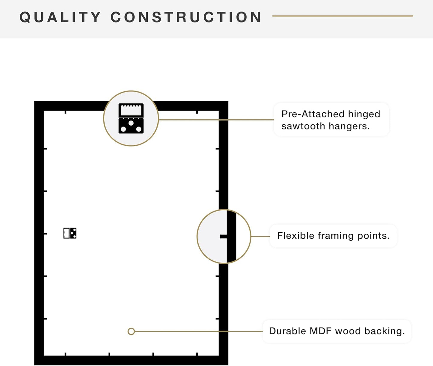 MCS Museum Poster Frame 16x24 Espresso Woodgrain, Vertical & Horizontal Large Picture Frame for Photos, Posters