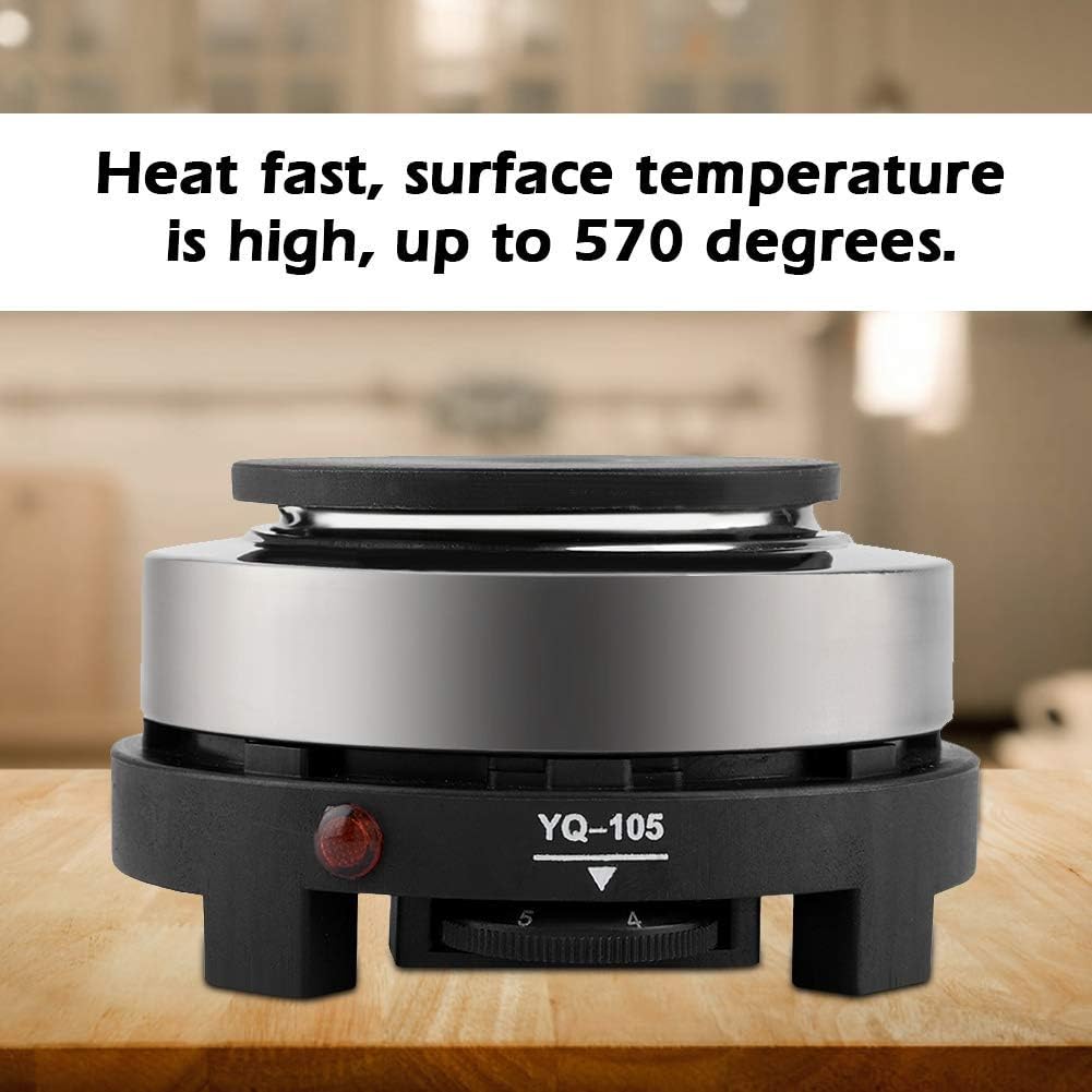 Mini Stove, Portable US Plug 110V 500W Electric Mini Stove Hot Plate, Multifunction Home Heater (5.3x3.9x3inch)