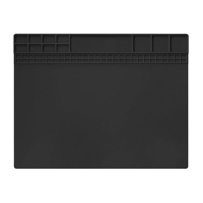 Handook Soldering Mat Silicone Repair Mat Heat Resistant 932°F Workbench Mat for Cellphone, Computer, PCB board Electronic Repair Mat for Soldering Station Iron Gun with Size 16 x 12 Inch (Black）