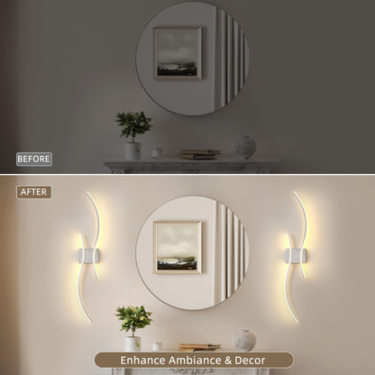 GLOTHOR Battery Operated Wall Sconce Set of 2, Dimmable Modern LED Rechargeable Wall Light with Remote Control, Wall Decor for Living Room, Hallway, Quick Install, No Electrician Required
