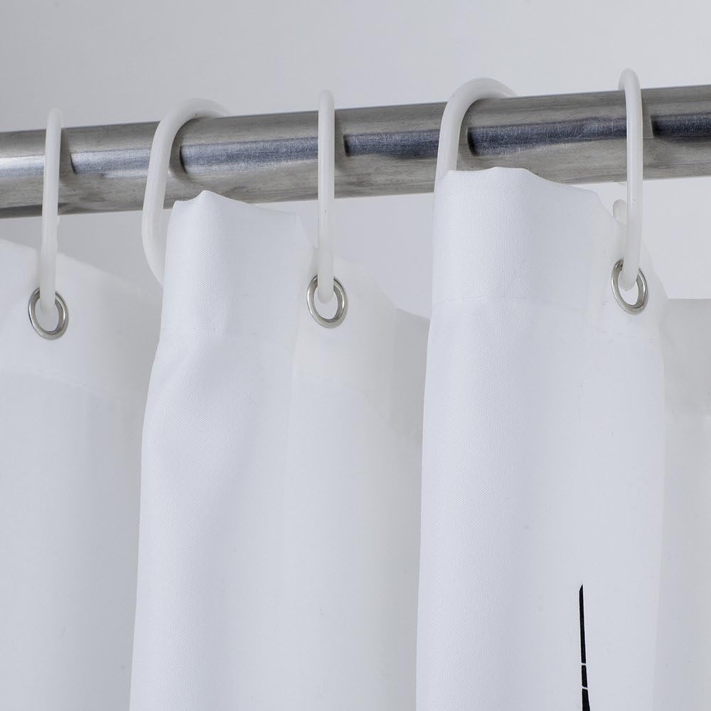 Waterproof Grey Tree Shower Curtain Fabric with Hooks, 72x72 INCH