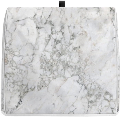 Stand Mixer Cover Compatible with Kitchen Aid Mixer, White Marble Print Dustproof Cover with Pockets for Tilt Head