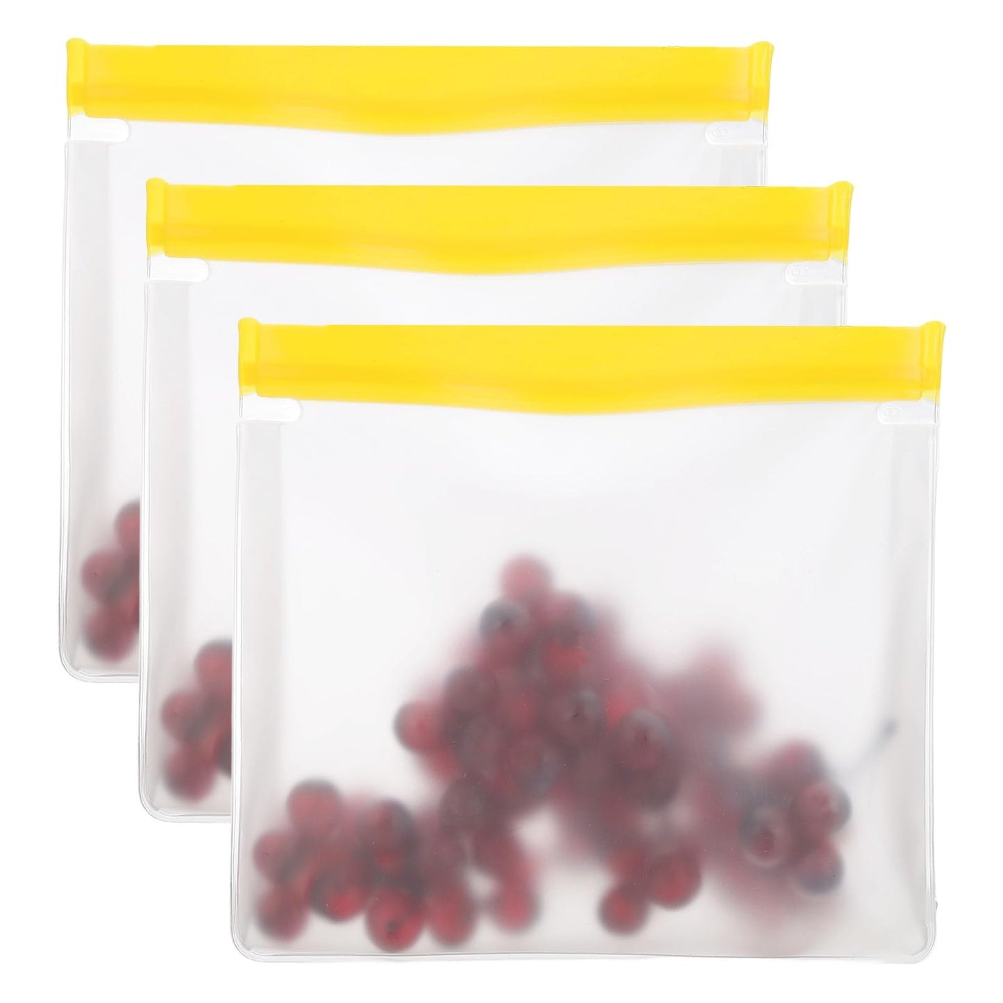 PATIKIL 8.7"x2"x5.3" Reusable Freezer Bag, 3 Pcs Leakproof Zip Food Storage Stand Up Bags Fridge Snack Vegetable Fruit Ice Container for Long-Lasting Freshness, Black