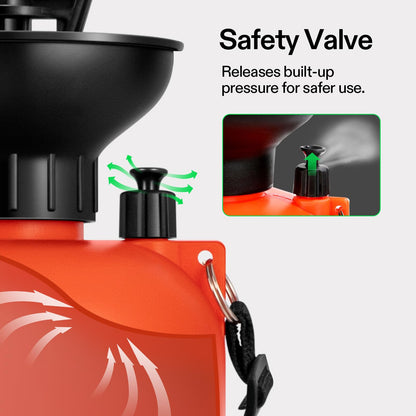 VIVOSUN 1.35-Gallon Pump Pressure Sprayer, Pressurized Lawn & Garden Water Spray Bottle with Adjustable Shoulder Strap, for Spraying Plants, Garden Watering and Household Cleaning