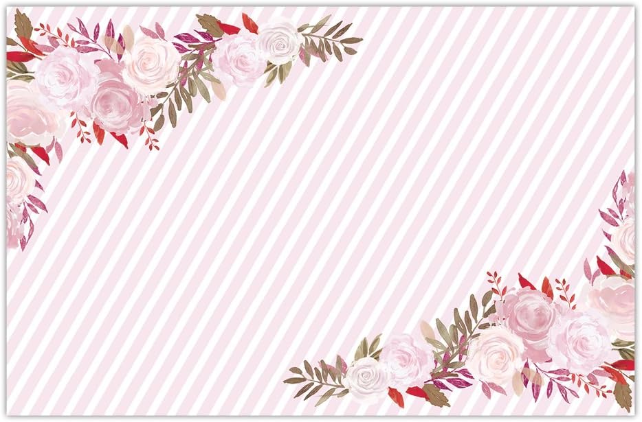 DB Party Studio 25 Pack Paper Place Mats, 17" x 11" Disposable for Bridal Shower, Graduation, Birthday & Easy Cleanup