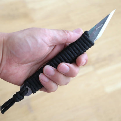 Konload Kiridashi Knife Right Hand for Woodworking, Marking, Scribing, Carving, Whittling, Professional Handmade Kiridashi Knife-Black