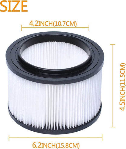 17810 Filter Compatible with Craftsman 4 Gallon Vacuum Filter,9-17810 Wet Dry Vacuum Filter Compatible with Craftsman 4 Gallon Replacement Filter (2 pack)