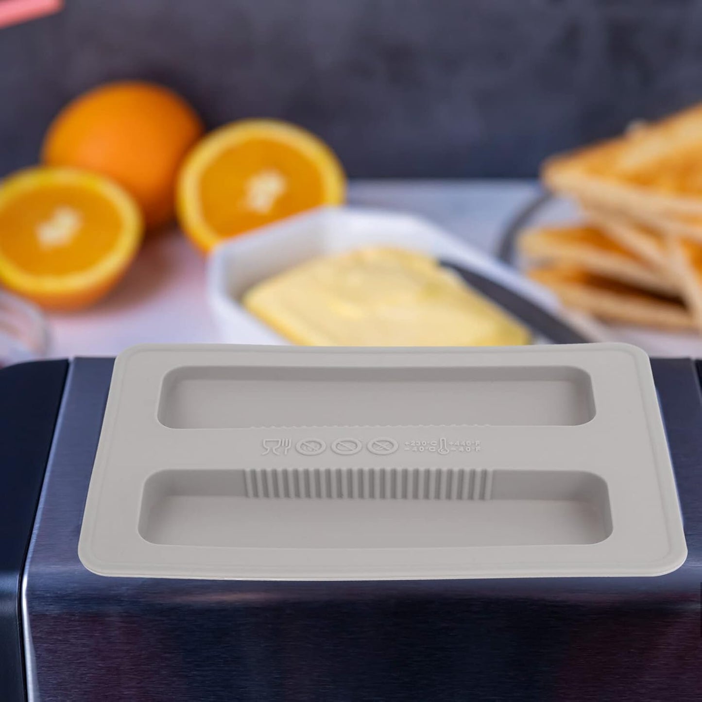 Healeved 2pcs 2 Slice Toaster Cover, Appliance Cover, Machine Washable Toaster and Fingerprint Protection