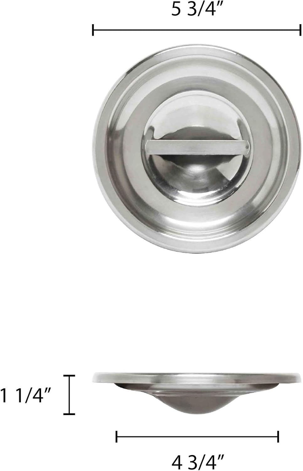 Excellante 2-Quart Stainless Steel Bain Marie Cover