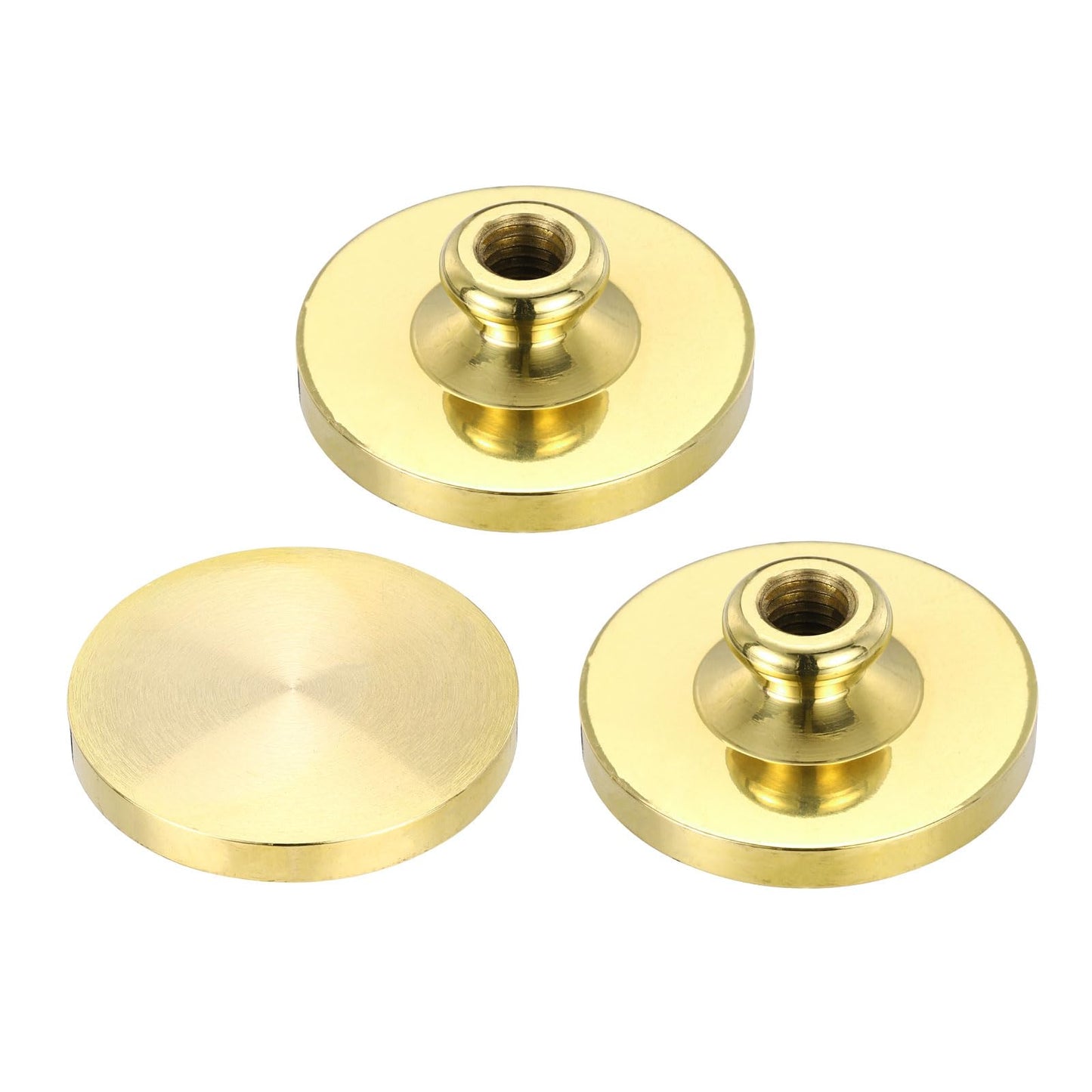 PATIKIL 40mm Blank Wax Seal Stamp, 3 Pack Round Sealing Wax Stamp Vintage Retro Brass Head for Envelope Invitation Cards