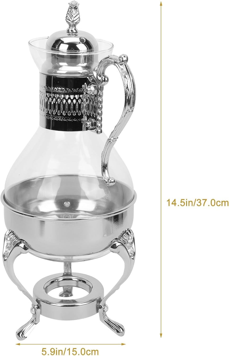 Gadpiparty Heated Coffee Pot, Turkish Coffee Machine, Ceramic Teapot, Glass Water Kettle