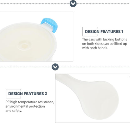 Microwave Rice Steamer Cooker with Double Vent Design for Convenient Steam Discharge, Small Rice Maker