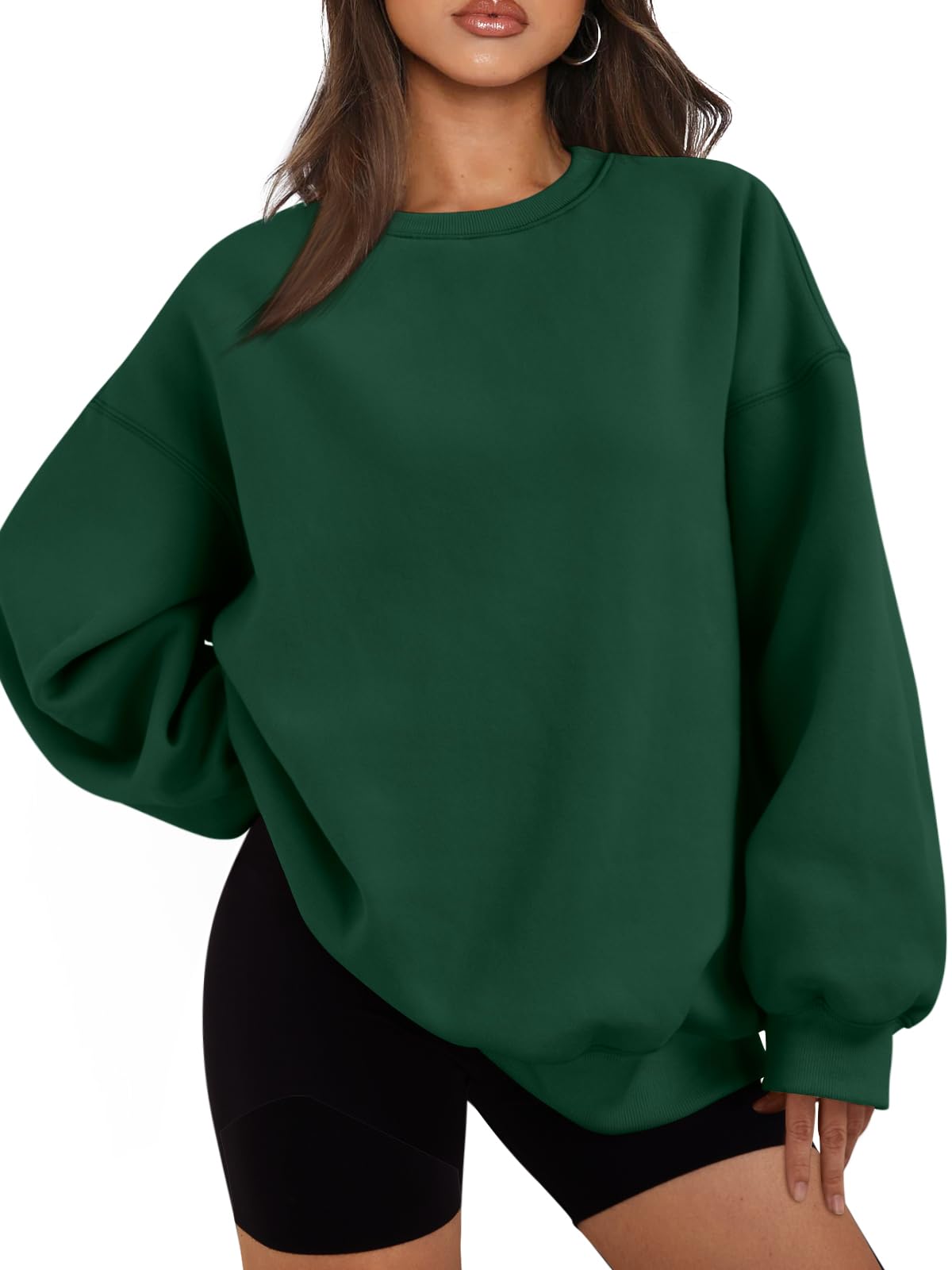 EFAN Womens Oversized Sweatshirts Hoodies Fleece Crewneck Sweaters Casual Tops Comfy Fall Fashion Outfits Winter Clothes 2025