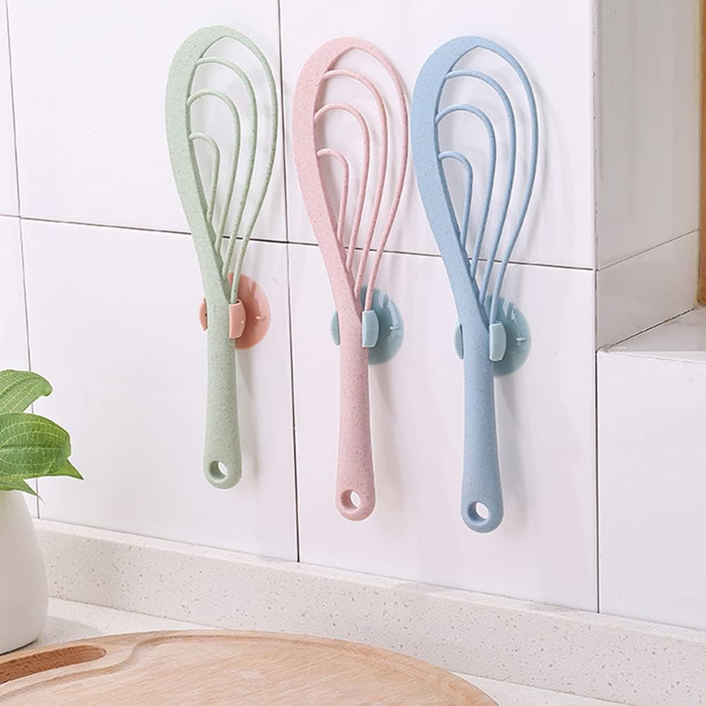 YARDWE 4Pcs Rice Cooker Spoon Holder, Blue, Suction Rack Spoon Storage Stand for Rice Maker Cooker