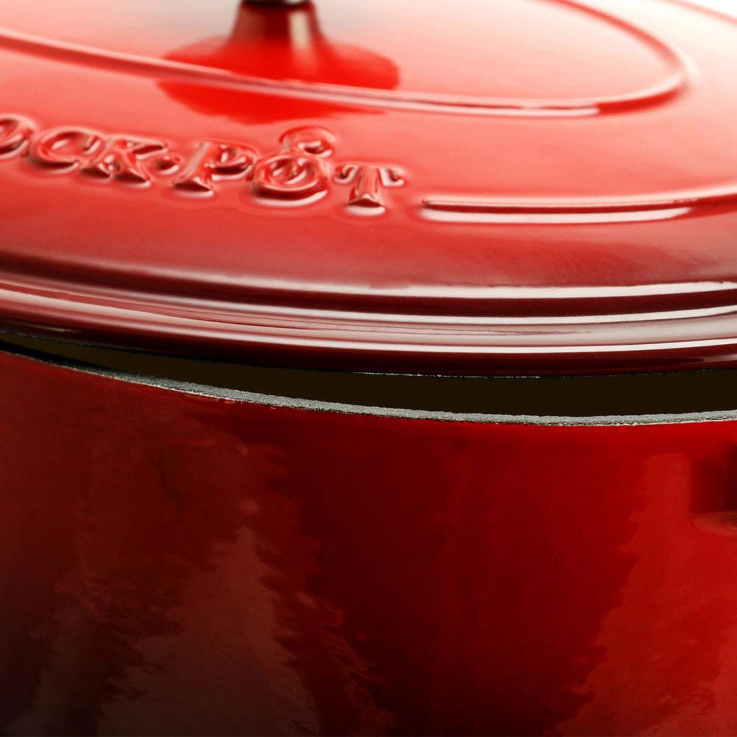 Crock-Pot Artisan Oval Enameled Cast Iron Dutch Oven, 7-Quart, Scarlet Red