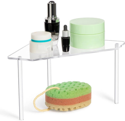 2 Countertop Jetec Tier Corner Bathroom Organizer Shelf Acrylic Bathroom Table Organizer Vanity Tray Sink Stackable