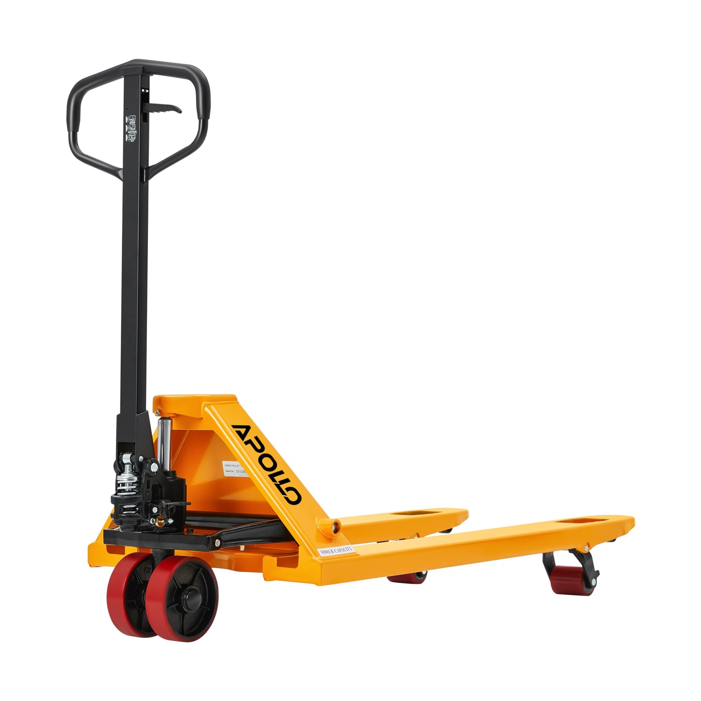 APOLLO Manual Pallet Jack 6600lbs Capacity Integrated Pump 7.3" Lifting Hieght Hand Pallet Truck 27" W x 48" L Fork Size