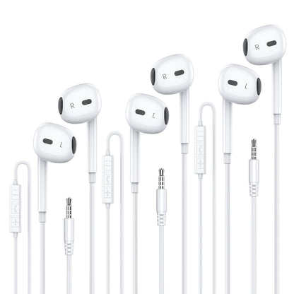 MOSWAG Wired Earbuds with Microphone, 3.5mm Jack in Ear Headphones with Microphone Suitable for Smartphones, Computers, Laptops, IPads, MP3 Players, Etc