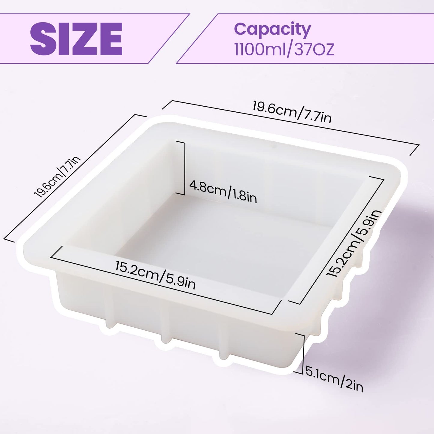 BOOWAN NICOLE Loaf Soap Molds (B0264)