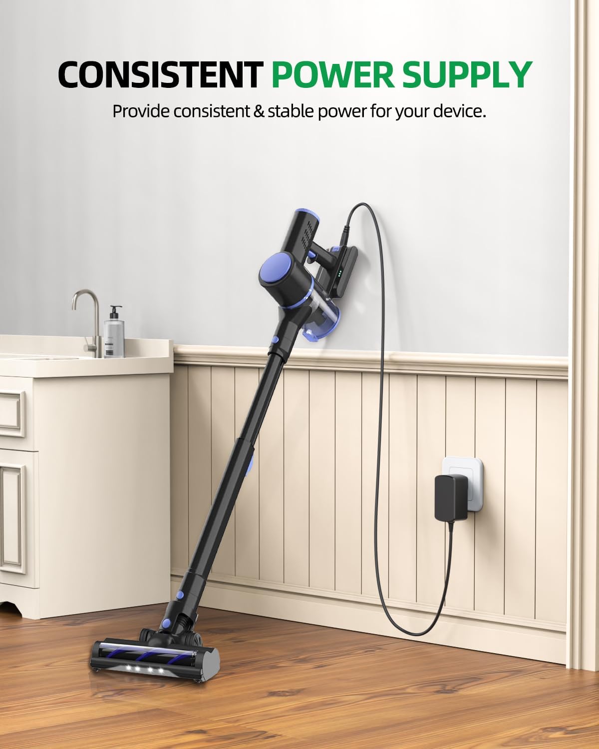 27V 26.5V AC Charger for NEQUARE-S12 Handheld Cordless Stick Vacuum Cleaner Power Adapter Cord