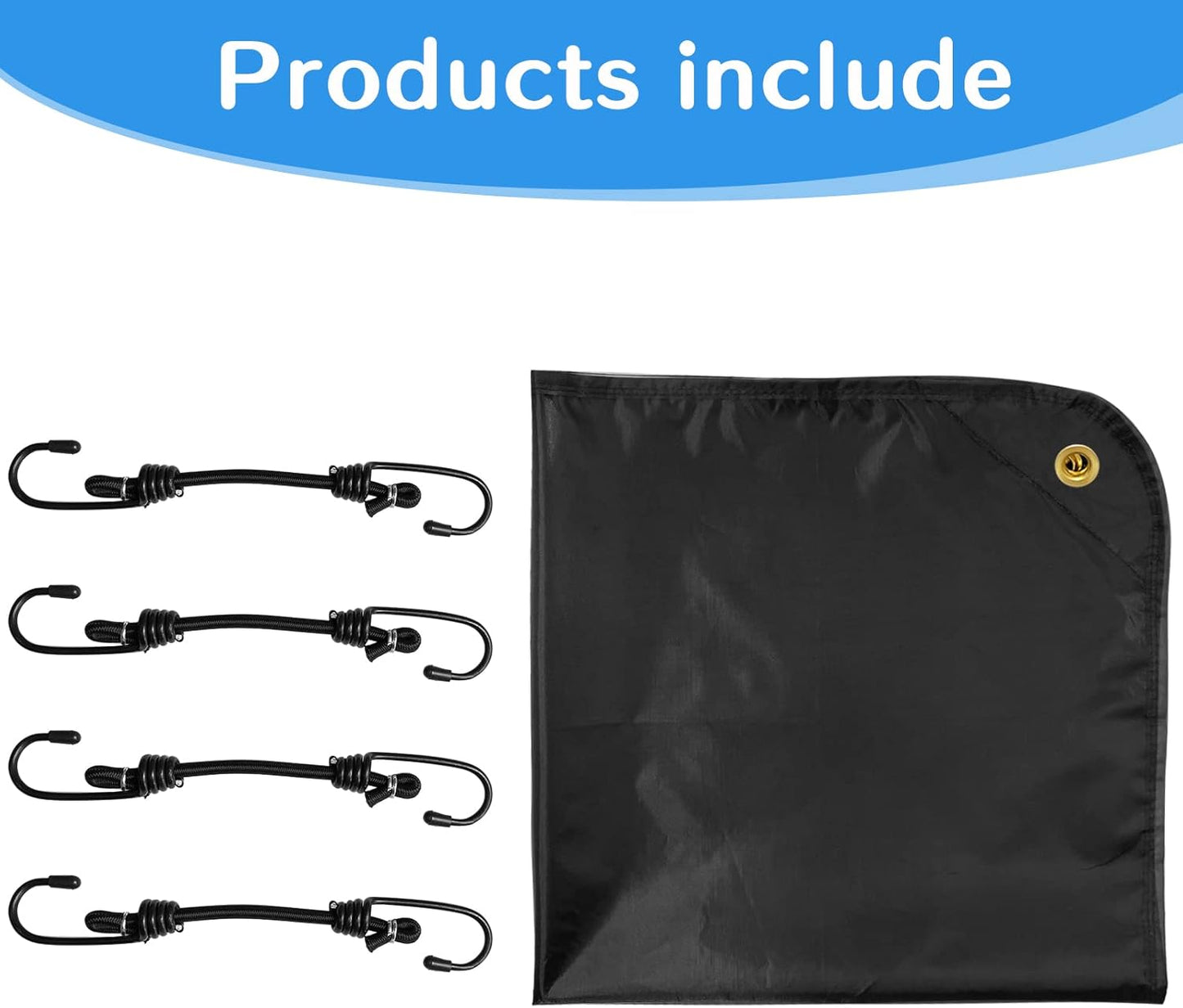 Air Conditioner Covers for Outside Units, Heavy Duty Water-Resistant Central AC Cover 28 x 28 Inch, Black