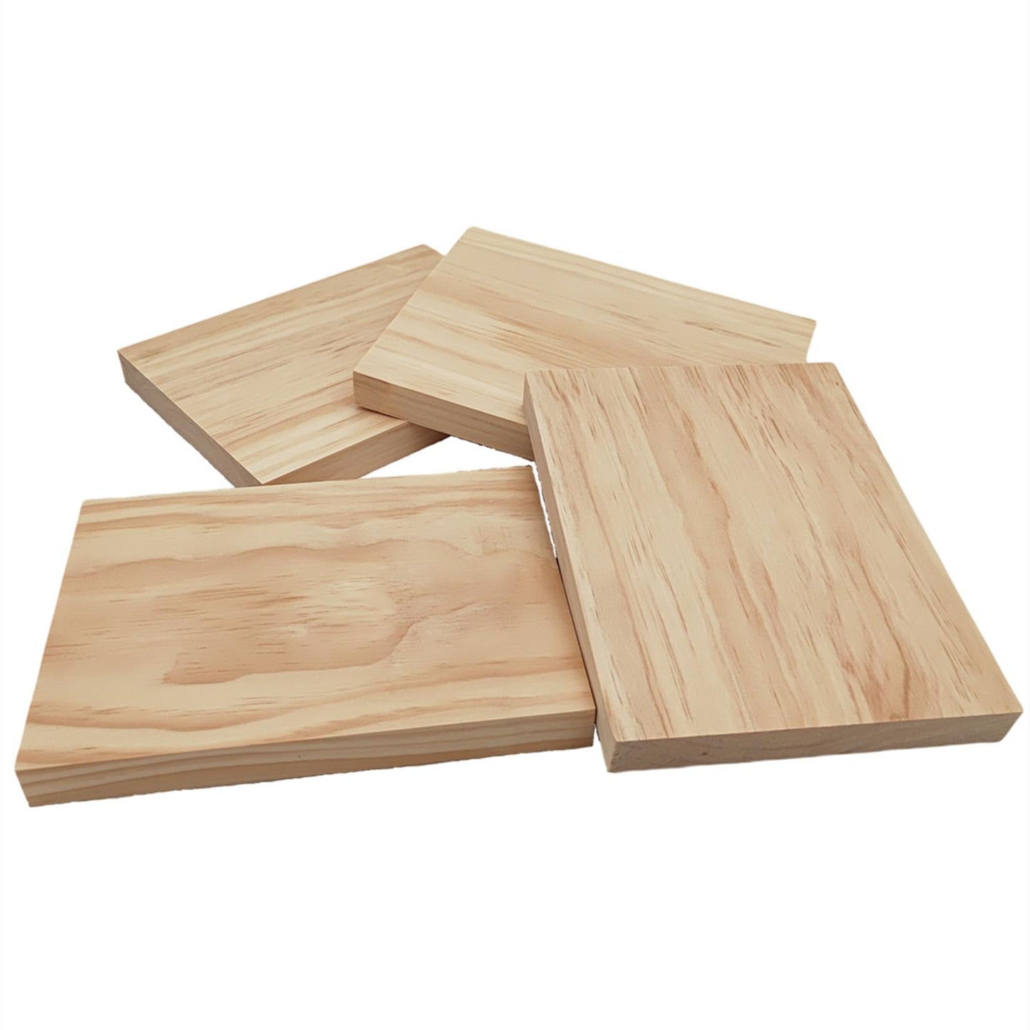 4PCS Rectangle Wood Boards Unfinished Wood Blocks for Crafting, 8x6x0.8in Blank Whittling Wooden Blocks for Wood Carving,Painting & Burning