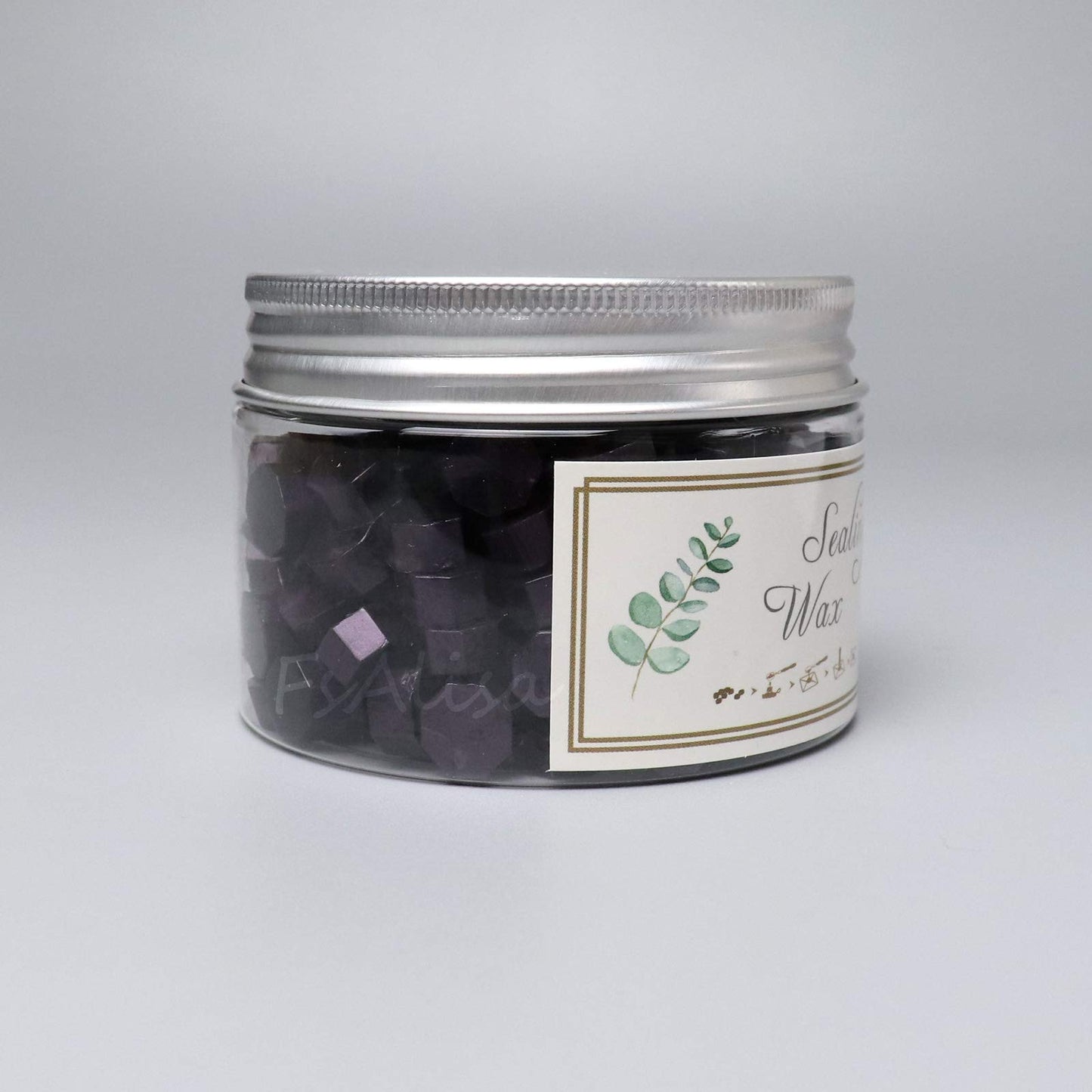 FsAlisa Wax Seal Beads 200pcs Octagon Wax Sealing Beads for Wax Stamp Sealing Perfect for Embellishment of Wedding Invitations, Christmas Cards, Envelopes, Wine Packages (Dark Purple)