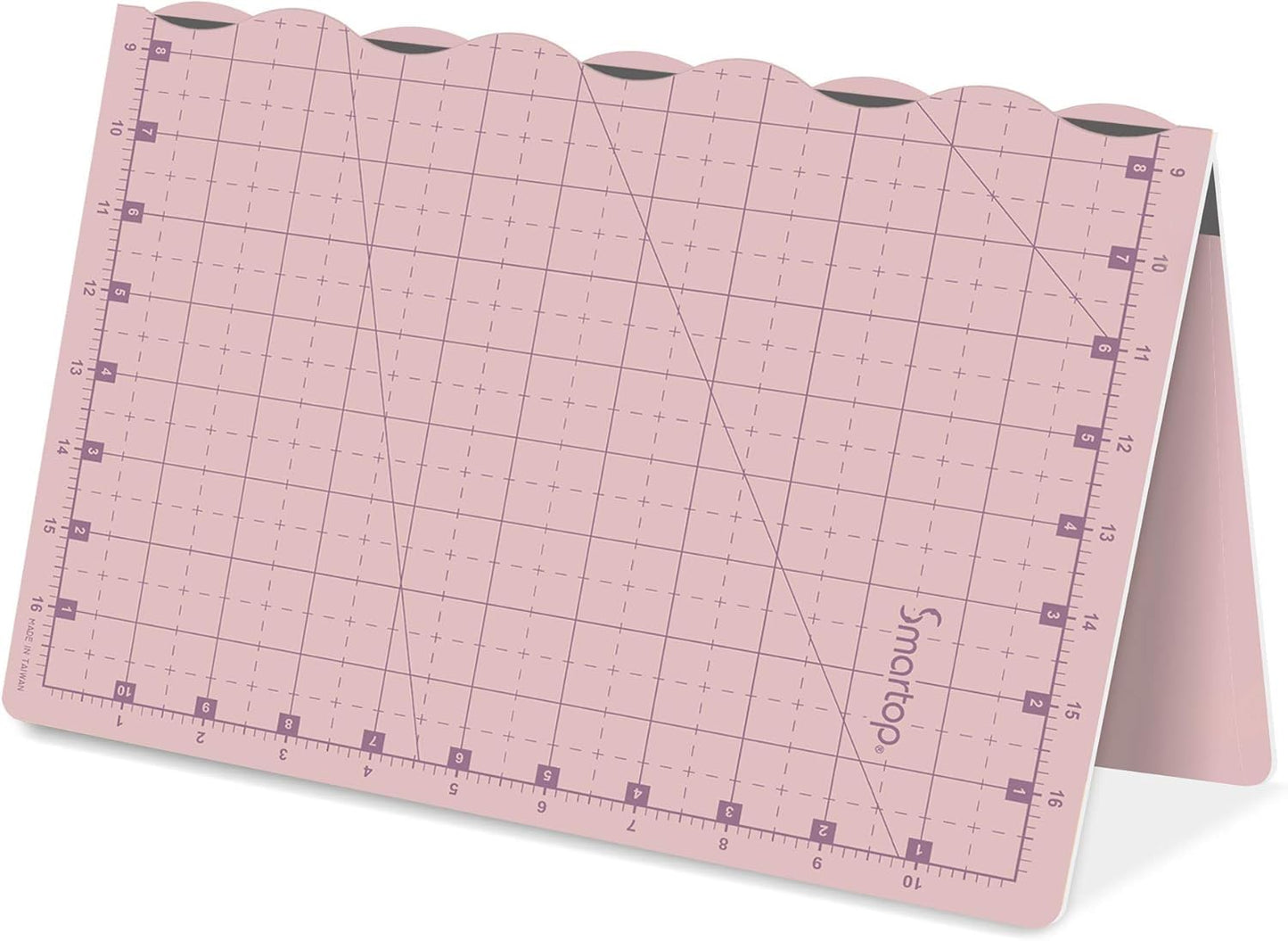 SMARTOP 18"x12" Self Healing 3 Layer Folding Cutting Mat, Non-slip Non-reflective, Great for Crafts, Quilting, Sewing, Scrapbooking Molandi Pink (Molandi Pink)