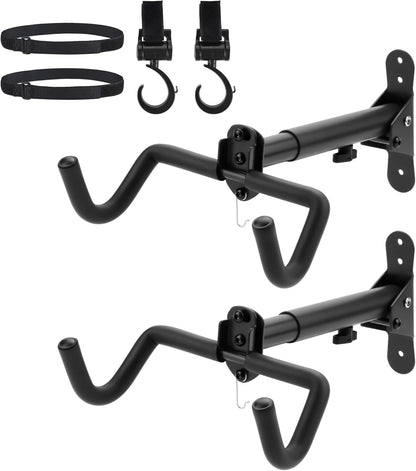 Skiennix Bike Rack - Durable Wall Mount Bicycle Storage Hook for Indoor Use | 2-Pack