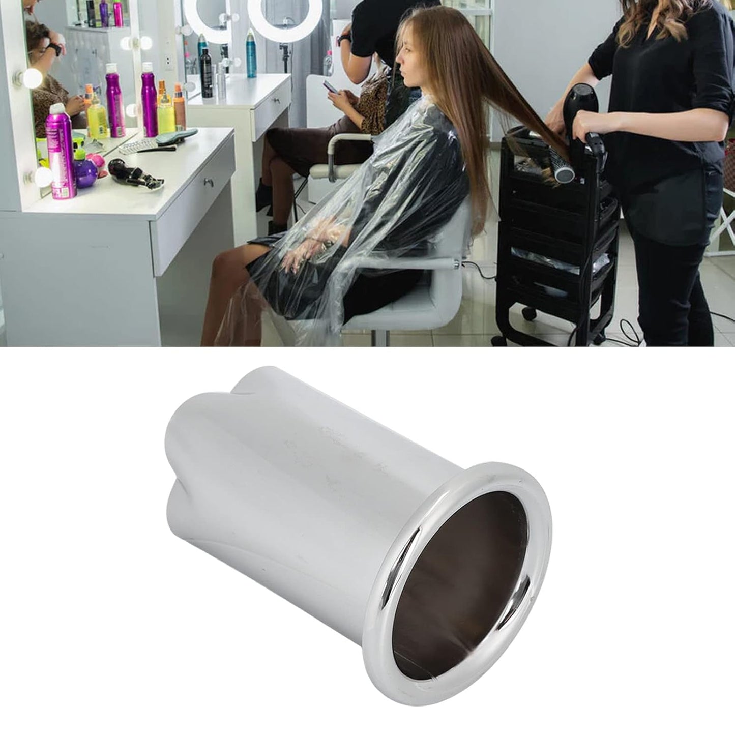Hair Dryer Rack, Stainless Steel Holder Insert, Rust Proof Blow Dryer Shelf for Bathroom, Home, Hotel Hairdressing