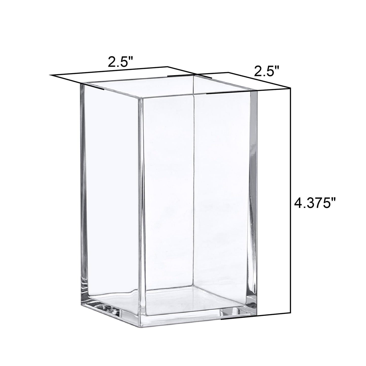 Amazing Abby - Penelope - 4-Pack Pen Holder, Acrylic Pen Holder, Clear Plastic Organizer for Office Supplies, Perfect Office Desktop Storage Solution for Pencils, Pens, Markers, Scissors, and More