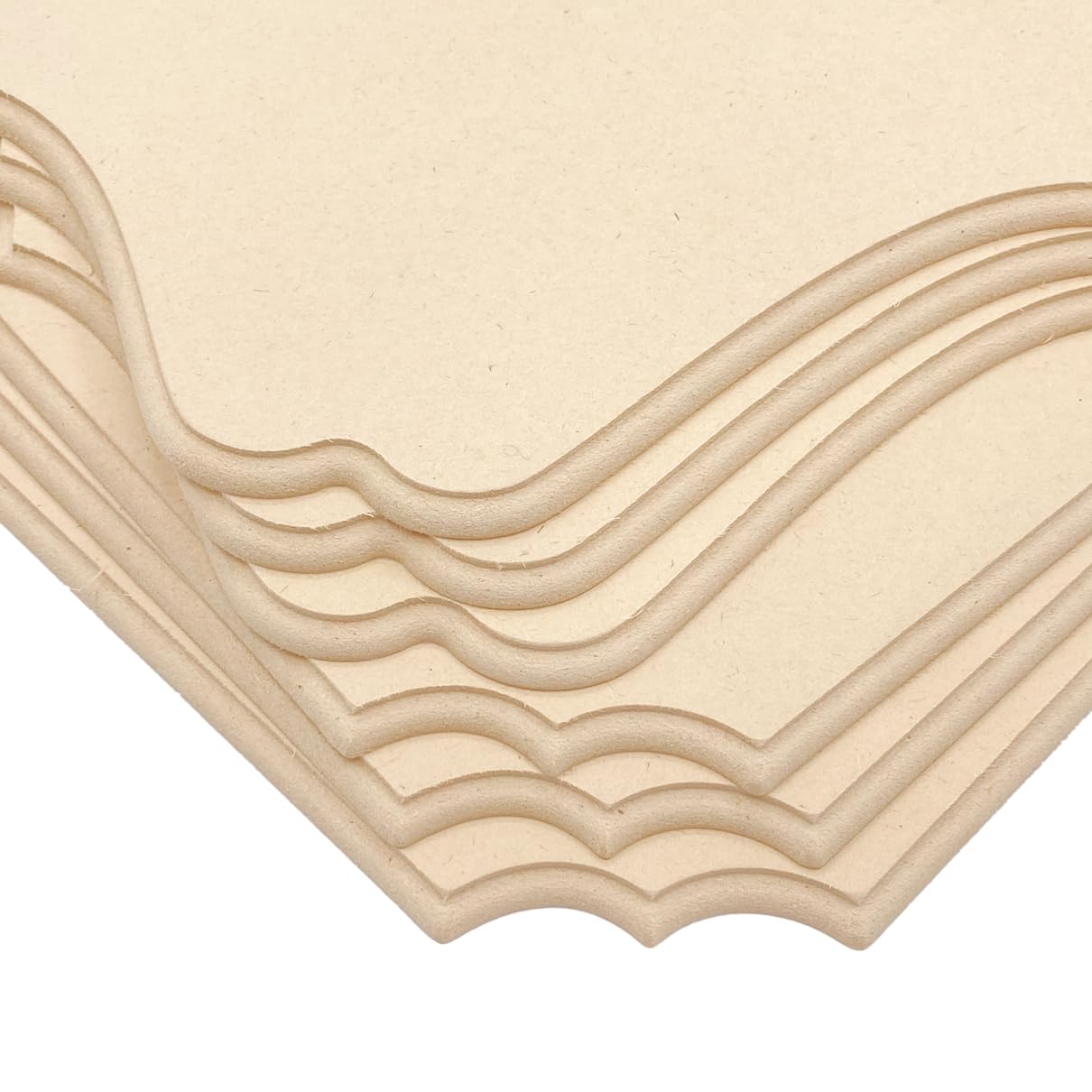 6 Pack Unfinished Wooden Plaques 11"x14"-0.25 Inch Thick Beveled MDF Wood Sign for Burning DIY Crafts