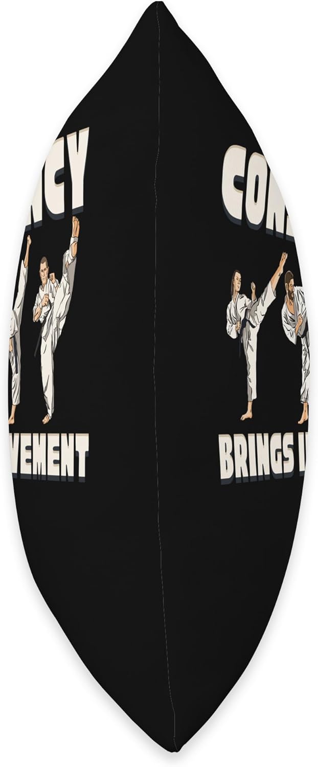 Consistency Brings Improvement Martial Arts Throw Pillow