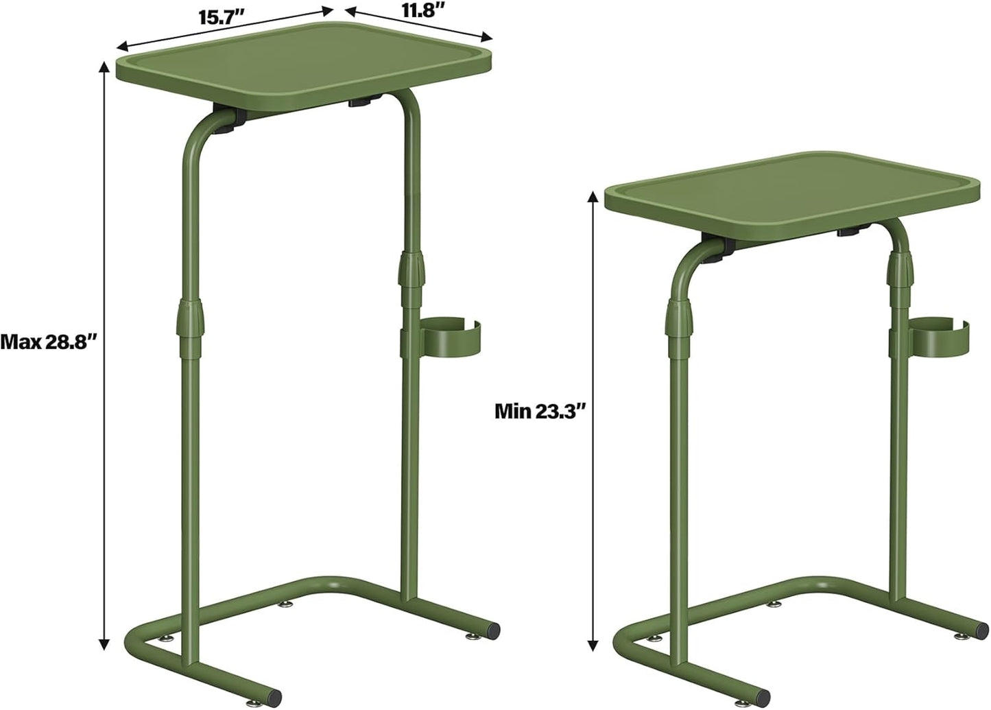 TB01BOG091 TUTOTAK C Shaped End Table with Tiltable Surface, Adjustable Height Side Table, Slide Under Couch Table TV