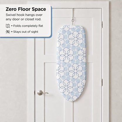 Household Essentials 122101 Small Tabletop Ironing Board with Folding Legs - Magic Rings Cover and Pad,Blue Rings