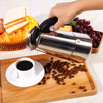 Asixx Stainless Steel Coffee Maker, Perfect for Home or Office, 4 Sizes (450ml)