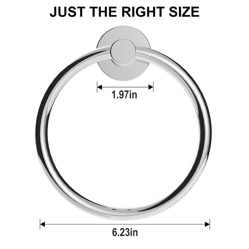 SetSail Towel Holder for Bathroom Wall Stainless Steel Hand Towel Ring Heavy Duty Towel Hanger for Bathroom, ‌Mirror Silver