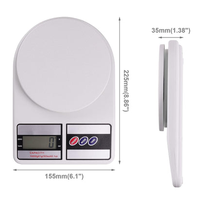 Kinstecks 10KG Digital Kitchen Scales, Portable Electronic Cooking Scale with Tara Function for Home Office