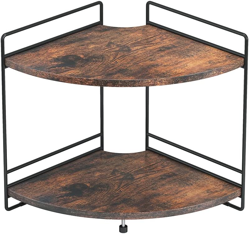 2 Countertop, Counter Tier Corner Shelf, Bathroom Organizer Wooden Bathroom Trays for Vanity Organizer, Makeup Cosmetic