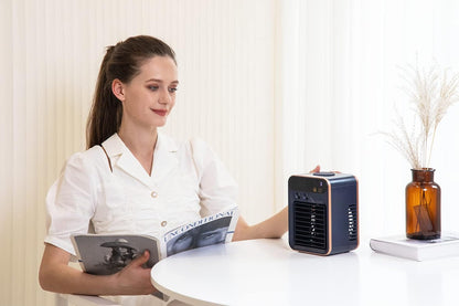 Portable Air Conditioner - Rechargeable Office Air Conditioner with Three Speeds & Spray Speed, Evaporative Cooling Fan