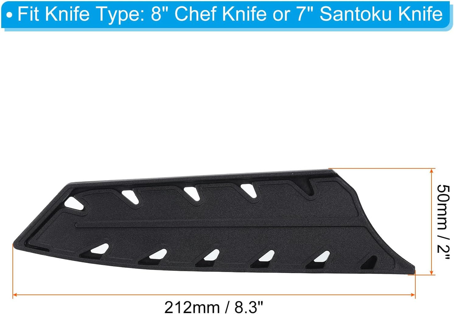 PATIKIL 2 Pack Plastic Safety Knife Cover Sleeves for 8" Chef Knife or 7" Santoku Knife, Universal Blade Protector