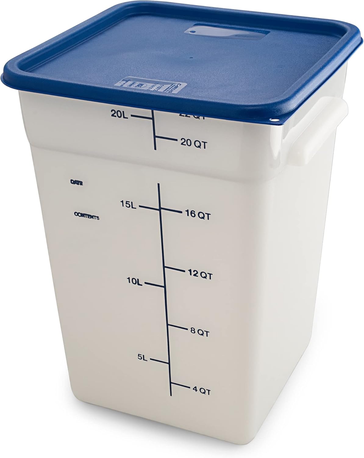 Carlisle FoodService Products Squares Square Food Storage Container, Stackable Design for Catering, 22 Quarts