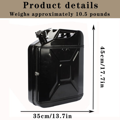 Wsexyy Mini Bar Cabinet Jar Set, Whiskey Bar Cabinet, 20L Personalized Keg Cabinet, Portable Mobile Storage, Original Gift for Husband, Dad, Men