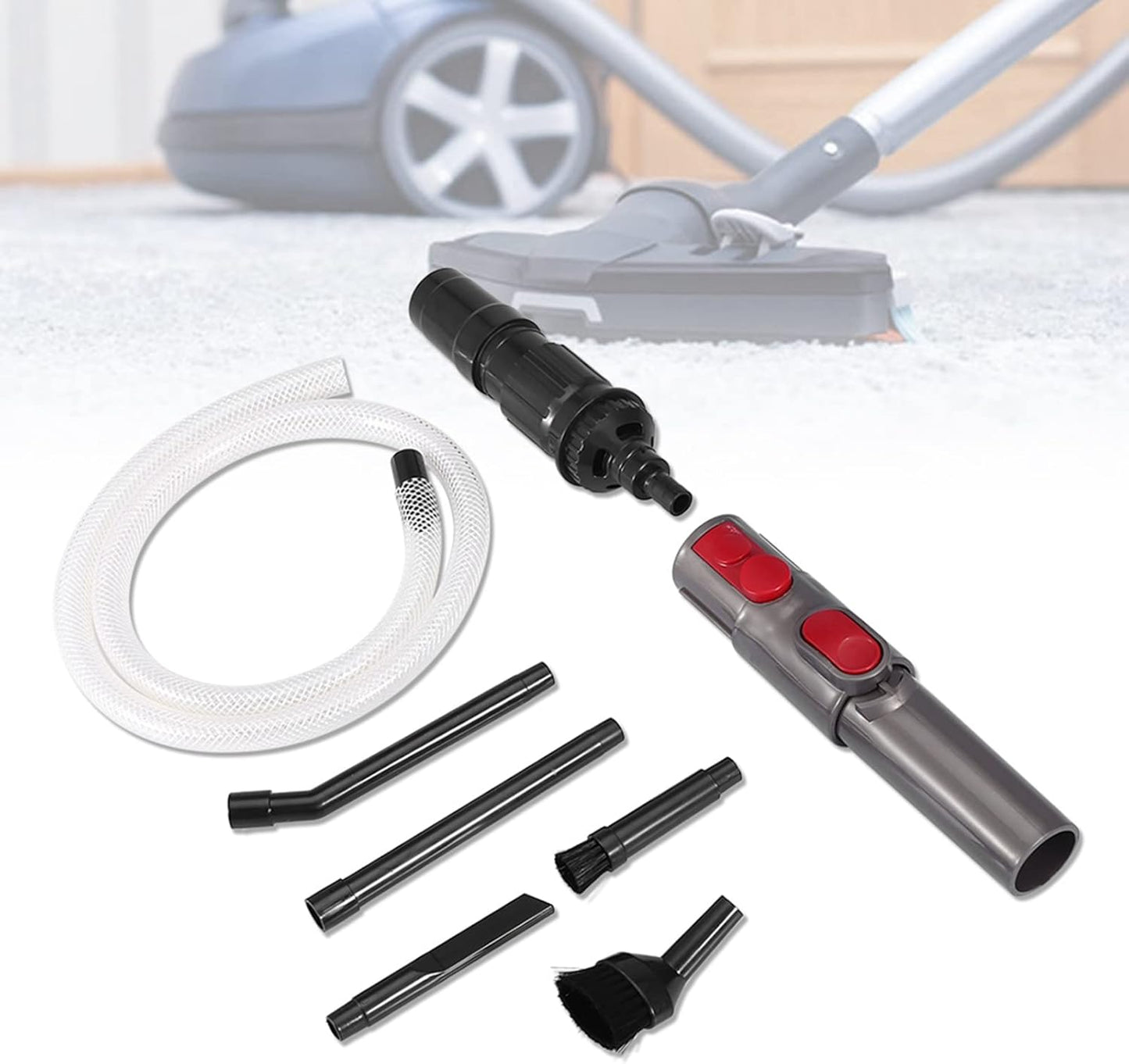 9Pcs Mini Micro Vacuum Cleaners Tool Kit, Flexible Crevice Adapter for DC35/45/58/59/62 V6 Cars, Sewing Machines,