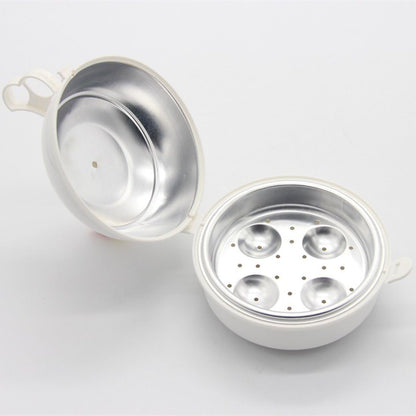 Chicken Shape Microwave Egg Cooker - 4 Eggs Capacity Boiler Steamer Poacher for Omelet & Hard-Boiled Egg