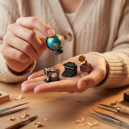 Miniature Home Appliances Retro Furniture - 15Pcs 1inch Mini Simulated Resin Camera Telephone TV Figurines Models Ornaments for DIY Diorama Micro Landscape Craft Accessories Decor