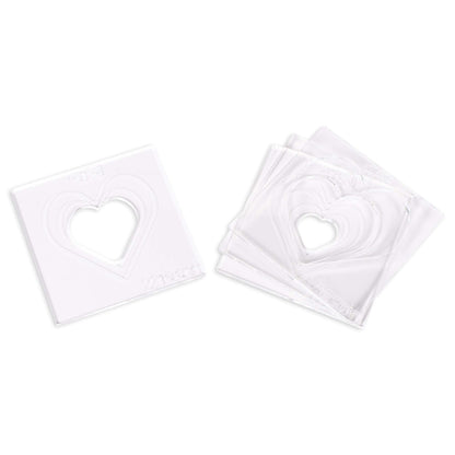 Nested Hearts 4"-1" - Acrylic Router Inlay Templates for Precise Wood Inlay Designs by Tarter Woodworking (MLIS) Multiple Layer Inlay System, Works with Router Inlay kit, Made in USA