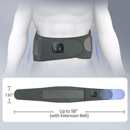 Comfytemp Cordless Portable Heating Pad with Massager for Lower Back Pain Relief, 9 Heat 5 Vibration 3 Intensity, FSA Eligible HSA Rechargeable Wireless Heated Waist Belt APP Control Gifts for Mom Dad