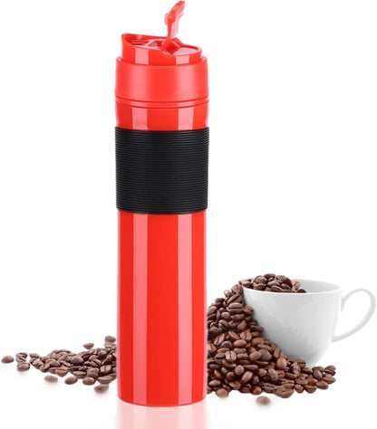 Dioche Bottle, 350ml Portable Tea Coffee Maker Drinking Water Cup for Travelling, Red